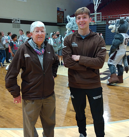 Rising senior Griffin Witte and Dr. Paula Scraba, OSF, at Special Olympics Unified Sports in May 2022