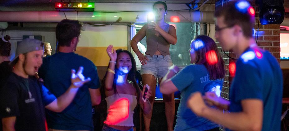 Students dancing in the university Rathskeller